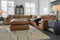 Emilia Caramel Leather 5-Piece Modular Sectional -  Ashley - Luna Furniture