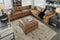 Emilia Caramel Leather 5-Piece Modular Sectional -  Ashley - Luna Furniture