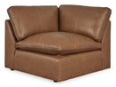 Emilia Caramel Leather 5-Piece Modular Sectional -  Ashley - Luna Furniture