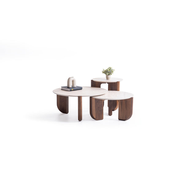 720 Walnut-T 3 Pc Coffee Table Set [ETA: 3/15]