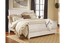 Willowton Whitewash King Sleigh Bed - Ashley - Luna Furniture