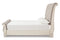 Realyn Chipped White Queen Sleigh Bed -  Ashley - Luna Furniture