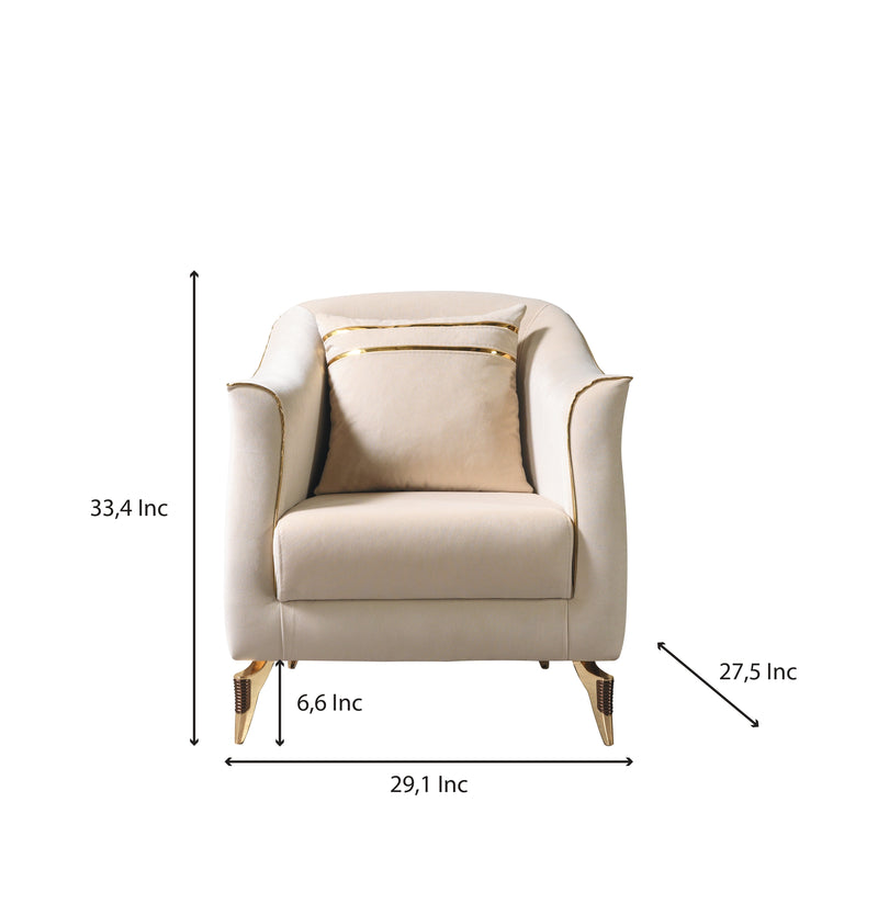 Belinda Ivory Velvet Chair [ETA: 1/15]