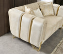 Santana Ivory Velvet Sofa