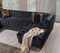 Ariana Black Velvet Double Chaise 138" Sectional