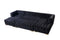 Ariana Black Velvet Double Chaise 138" Sectional