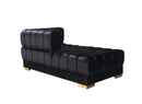 Ariana Black Velvet Double Chaise 138" Sectional