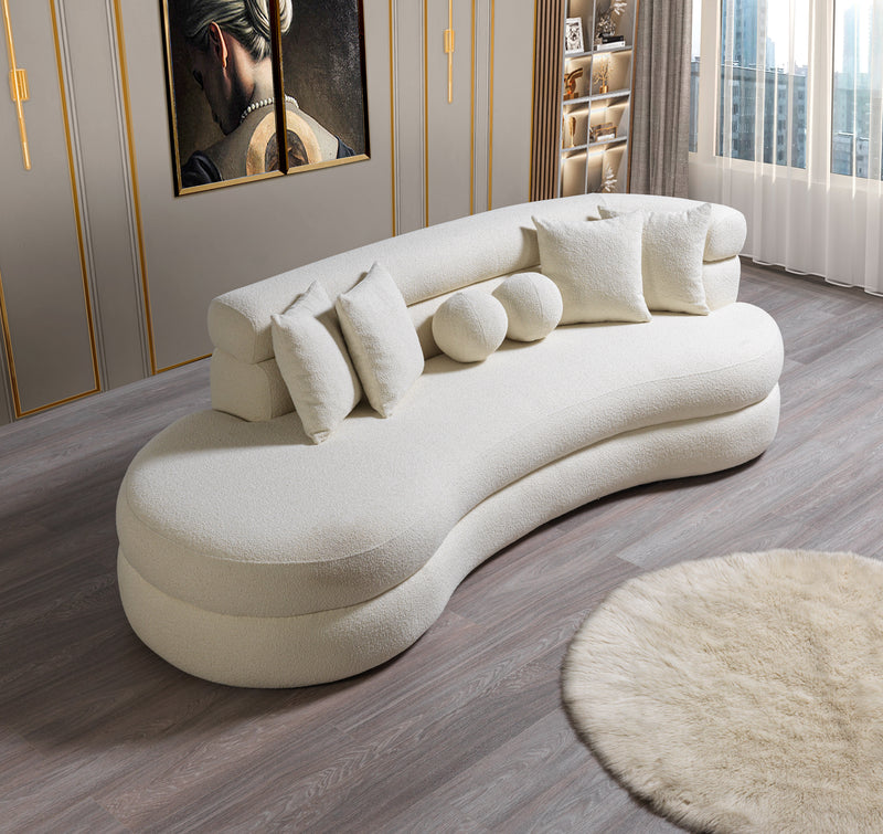 Larissa Ivory Boucle Chaise Lounge [ETA: 6/30]