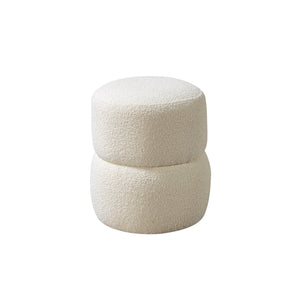 Larissa Ivory Boucle Stool