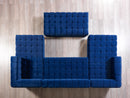 Ariana Blue Velvet Double Chaise 138" Sectional