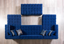 Ariana Blue Velvet Double Chaise 138" Sectional