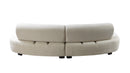 Olivia Ivory Boucle 2-Piece Curved 118" Sectional