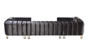 Santana Smoke Velvet Double Chaise 138" Sectional