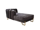 Santana Smoke Velvet Double Chaise 138" Sectional