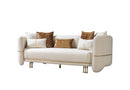 Helena Ivory Velvet Sofa 94"