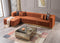 Juliana Orange Velvet 4-Piece 140" Sectional  [ETA: 10/20]