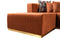 Juliana Orange Velvet 4-Piece 140" Sectional  [ETA: 10/20]