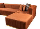 Juliana Orange Velvet 4-Piece 140" Sectional  [ETA: 10/20]