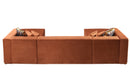 Juliana Orange Velvet 4-Piece 140" Sectional  [ETA: 10/20]