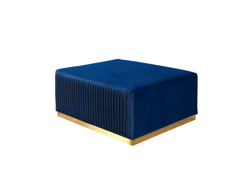 Juliana Blue Velvet 4-Piece 140" Sectional