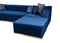 Juliana Blue Velvet 4-Piece 140" Sectional