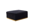 Juliana Black Velvet 4-Piece 140" Sectional