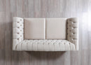 Milena Ivory Velvet Sofa 93" & Loveseat 73"