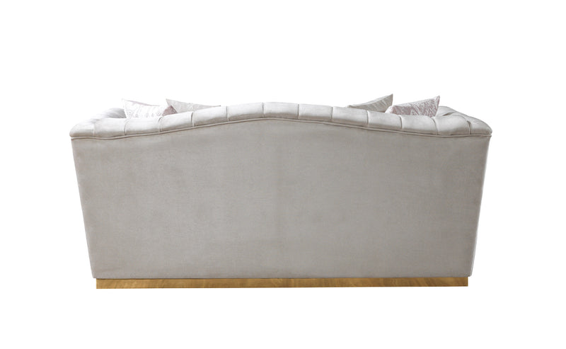 Milena Ivory Velvet Sofa 93" & Loveseat 73"