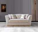 Milena Ivory Velvet Sofa 93" & Loveseat 73"