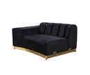 Michelle Black Velvet Curved 118" Sectional