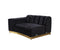 Michelle Black Velvet Curved 118" Sectional