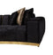 Michelle Black Velvet Curved 118" Sectional