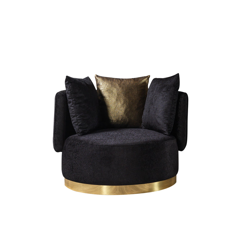 Michelle Black Velvet Chair