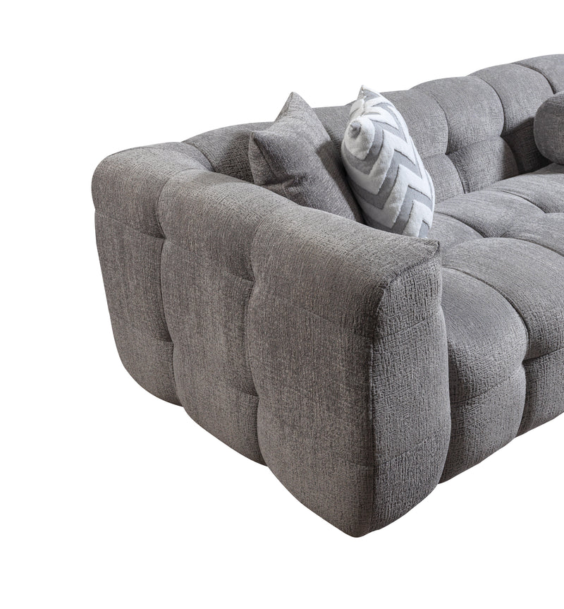 Ivy Gray Boucle RAF 110" Sectional