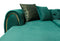 Jessie Green Velvet  Double Chaise 138" Sectional