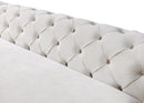 Jessie Ivory Velvet  Double Chaise 138" Sectional