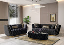 Daphne Black Velvet Sofa 95" & Loveseat 79"