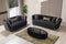 Daphne Black Velvet Sofa 95" & Loveseat 79"