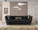 Daphne Black Velvet Sofa 95" & Loveseat 79"