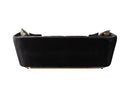 Daphne Black Velvet Sofa 95" & Loveseat 79"