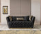 Daphne Black Velvet Sofa 95" & Loveseat 79"