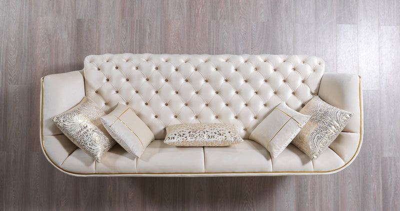 Daphne Ivory Velvet Sofa 95" & Loveseat 79" [ETA: 10/25]