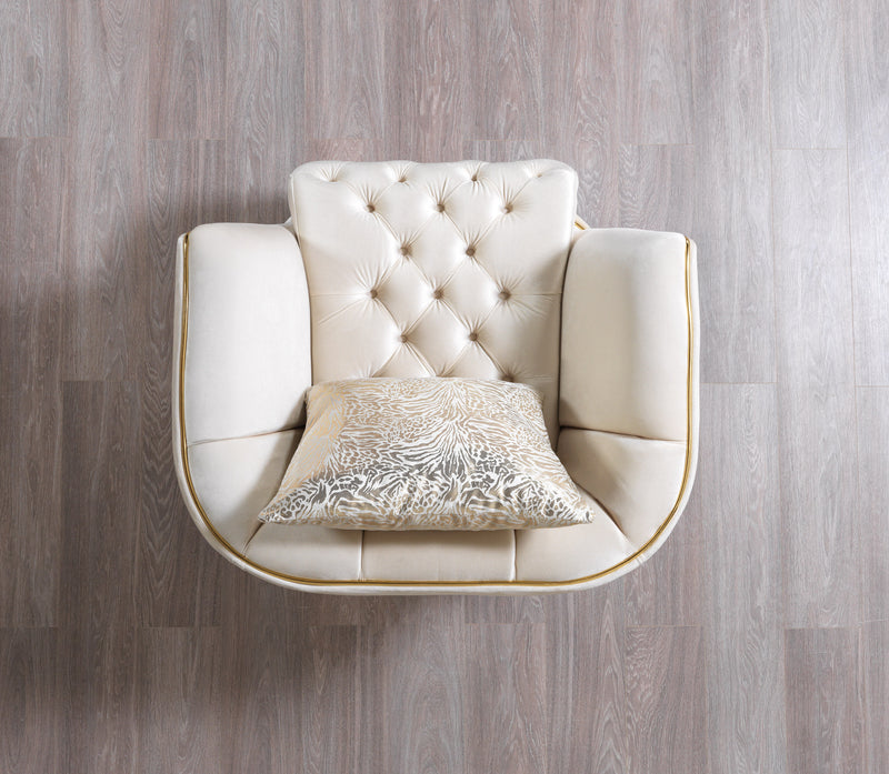 Daphne Ivory Velvet Sofa 95" & Loveseat 79" [ETA: 10/25]