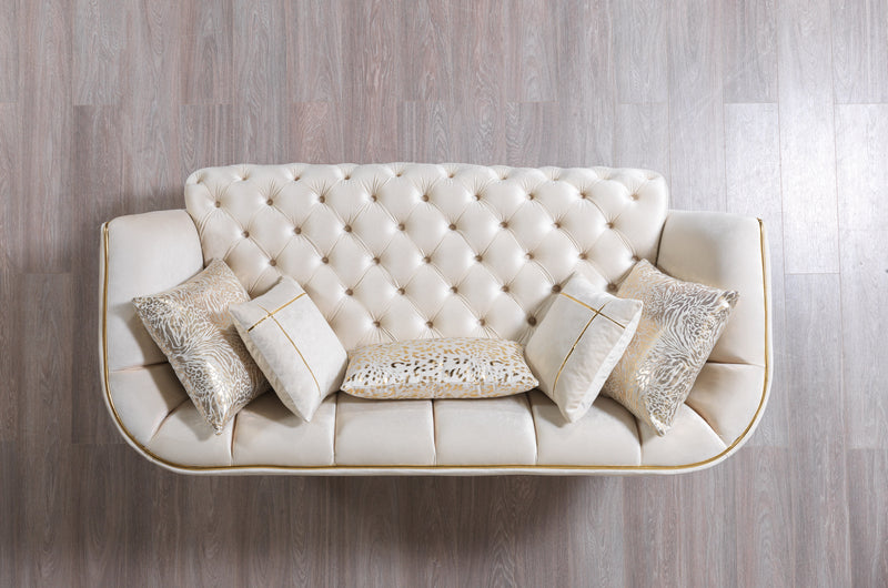 Daphne Ivory Velvet Sofa 95" & Loveseat 79" [ETA: 10/25]