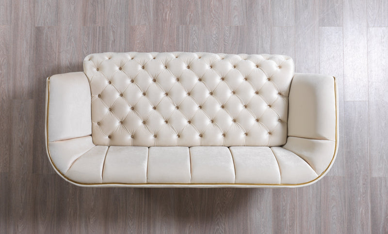 Daphne Ivory Velvet Sofa 95" & Loveseat 79" [ETA: 10/25]