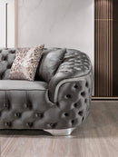 Lupino Gray Velvet Sofa 95" & Loveseat 82" [ETA: 11/5]