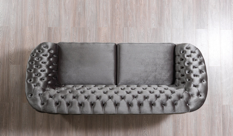 Lupino Gray Velvet Sofa 95" & Loveseat 82" [ETA: 11/5]