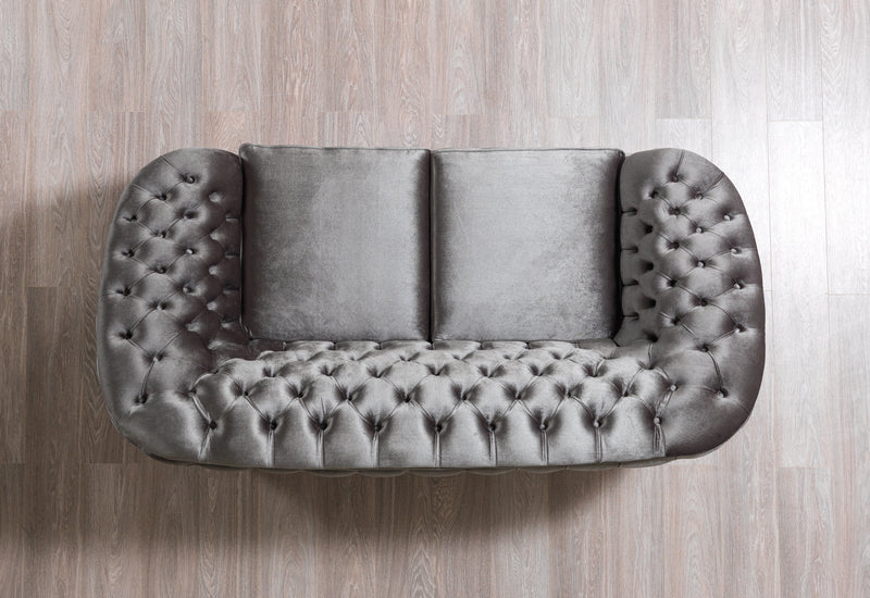 Lupino Gray Velvet Sofa 95" & Loveseat 82" [ETA: 11/5]