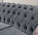 Victoria Gray Velvet Sofa 99" & Loveseat 79"