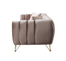 Merida Coffee Velvet Sofa 92" & Loveseat 72"